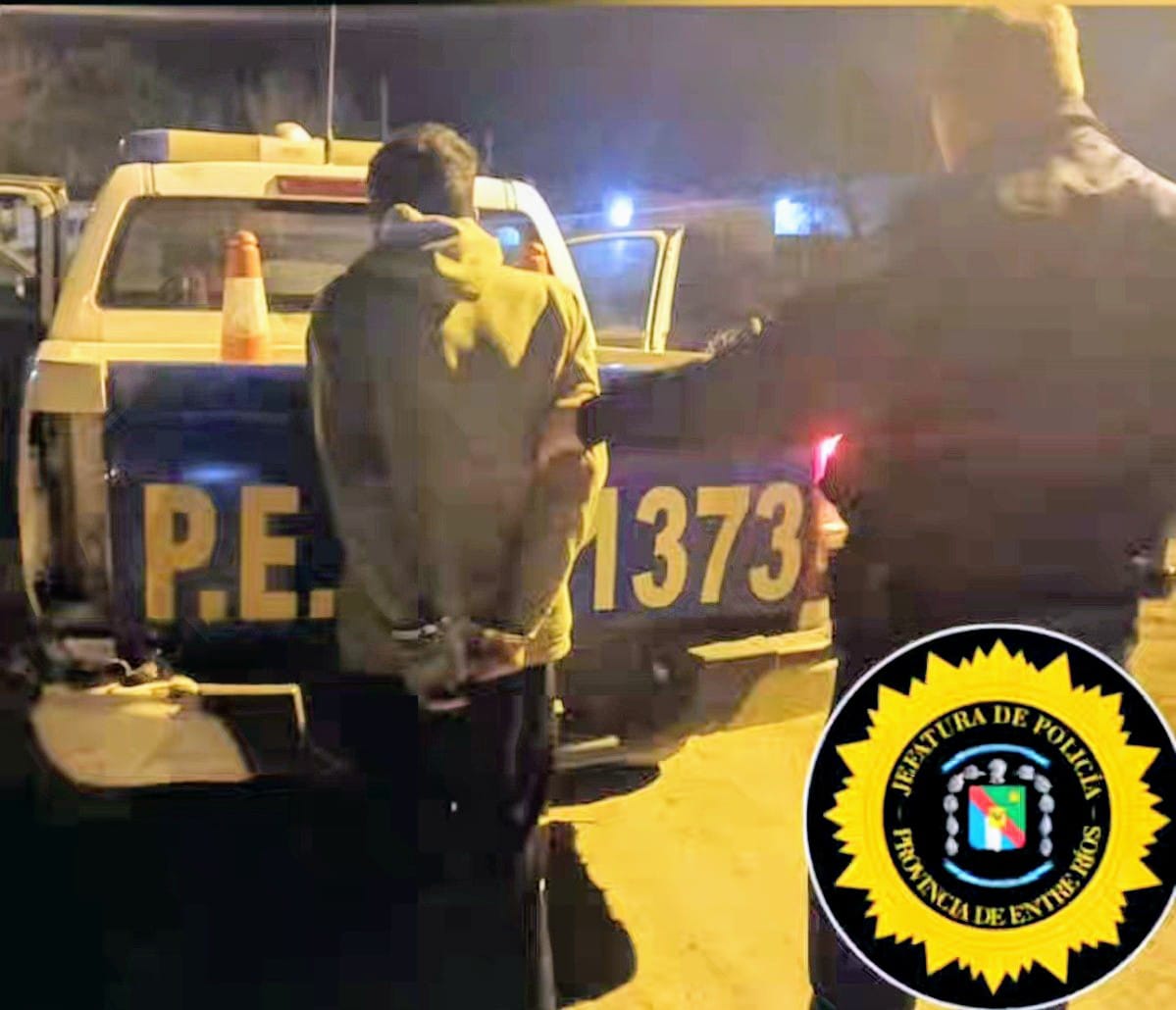 Iba con un televisor robado y lo atrapó la policía